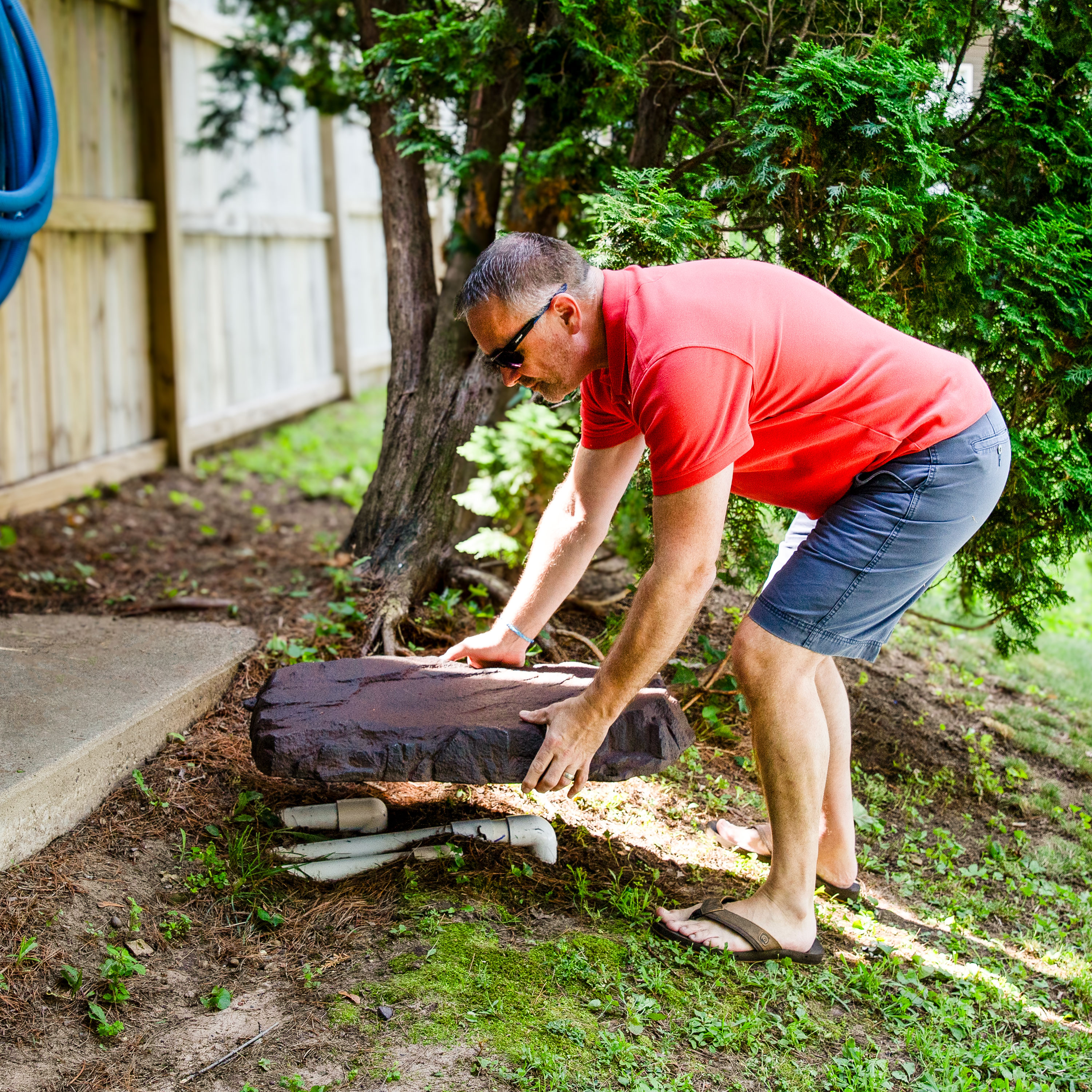 Flache künstliche Landschaft Felsen mit Pfählen - braun von Sunnydaze - Bild 9 von 10